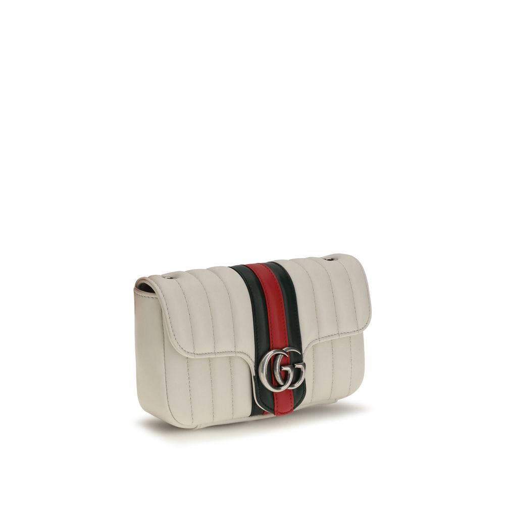 Gucci White Lamb Shoulder Bag