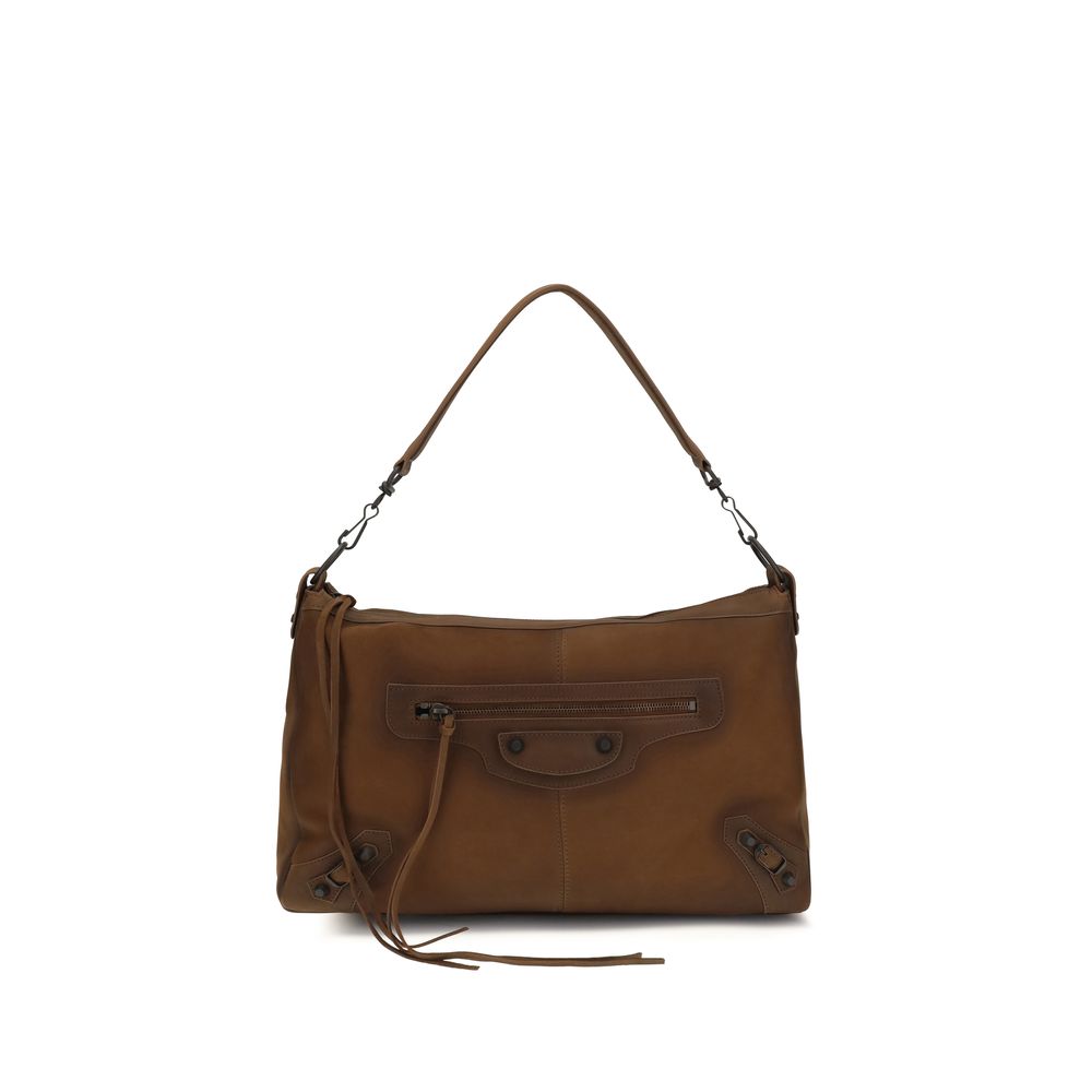 Balenciaga Schultertasche aus braunem Lammleder