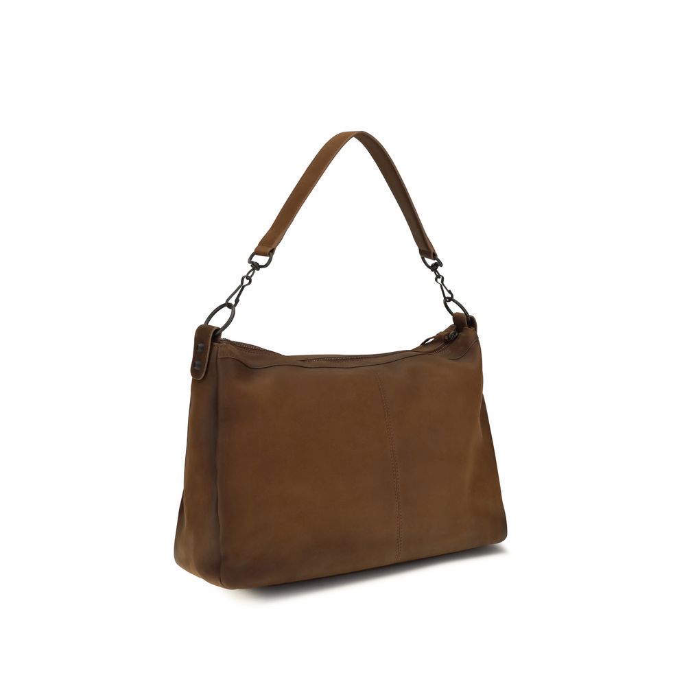 Balenciaga Schultertasche aus braunem Lammleder