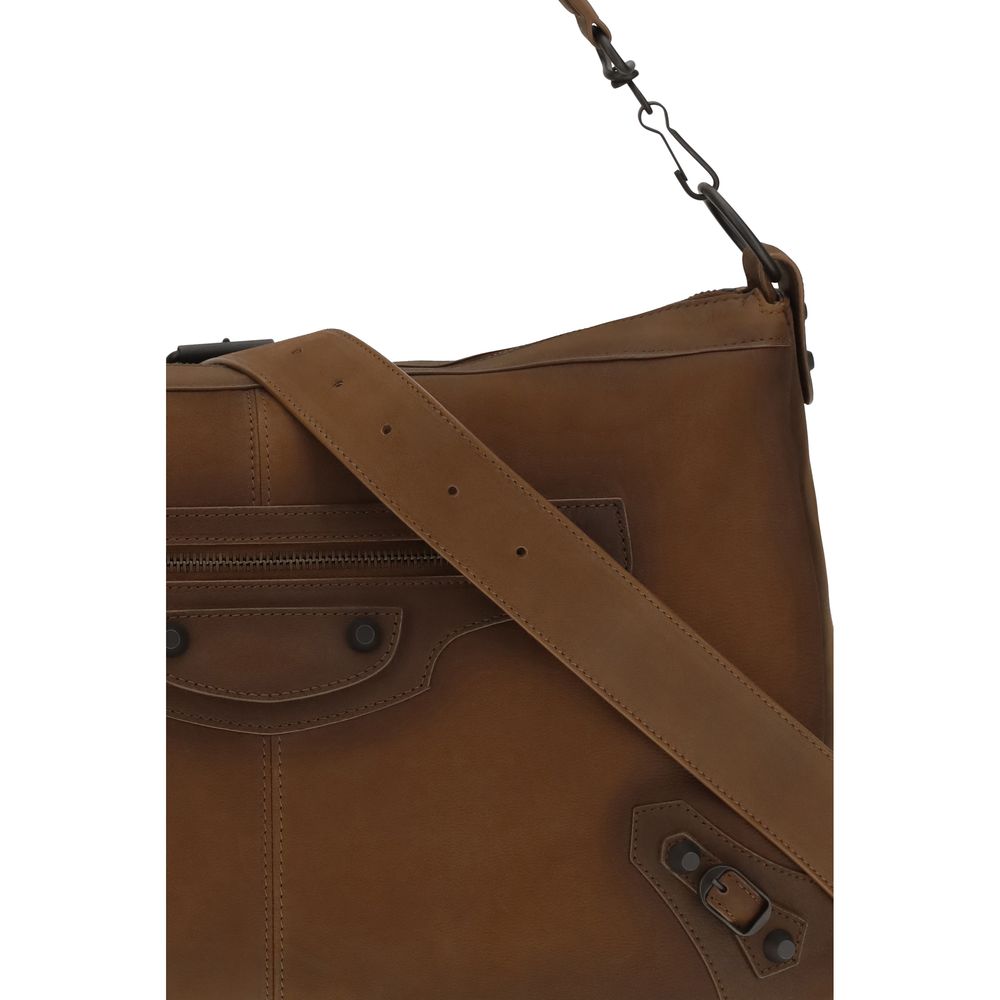 Balenciaga Schultertasche aus braunem Lammleder