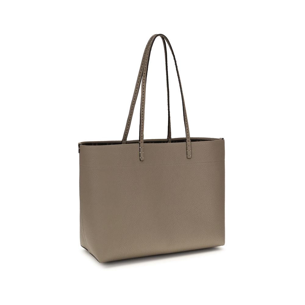 Fendi Beige Calf Leather Shoulder Bag