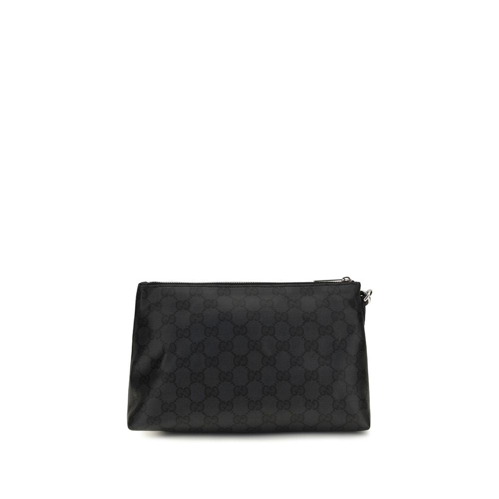 Gucci Black Cotton Clutch Bag