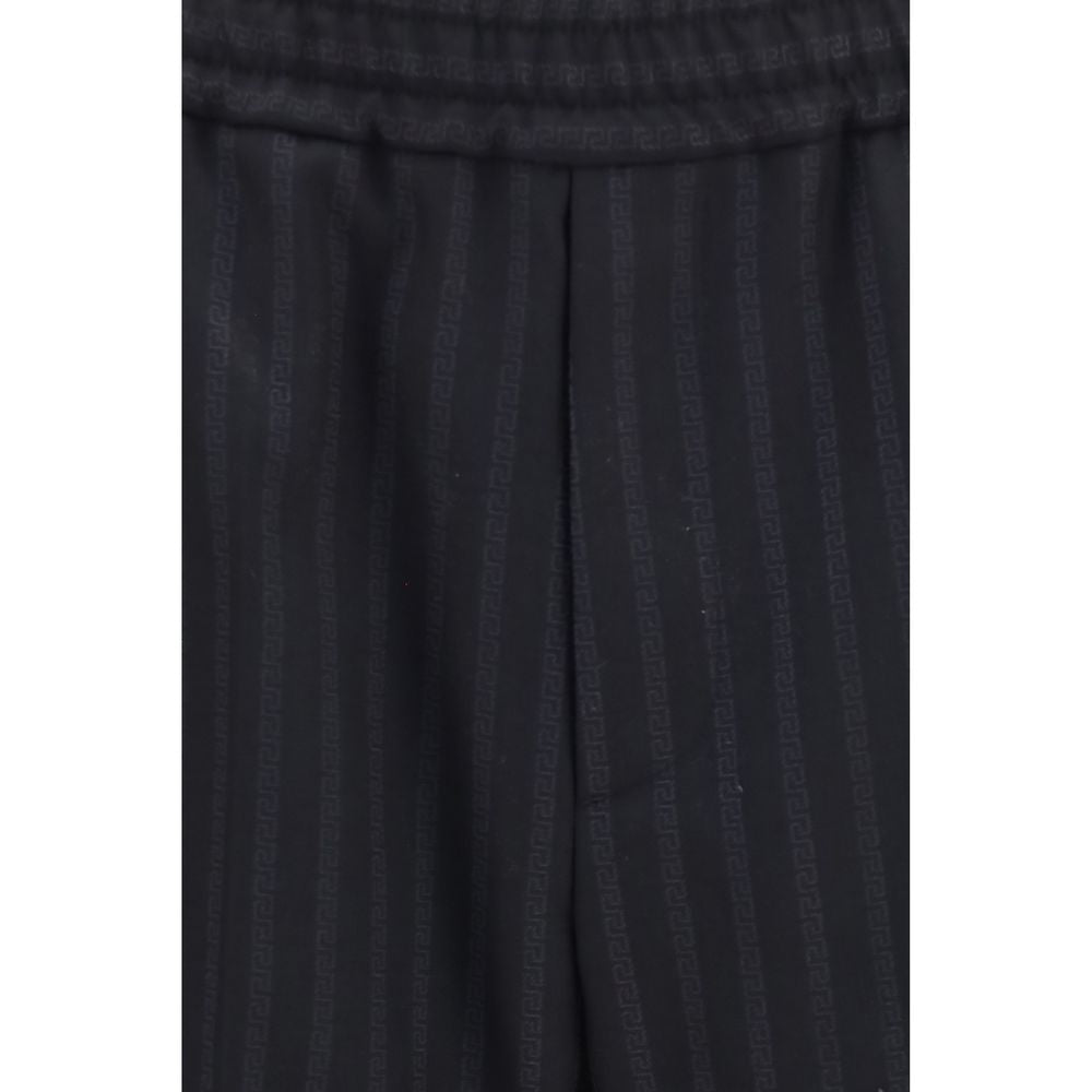 Versace Black Wool Dress Pants
