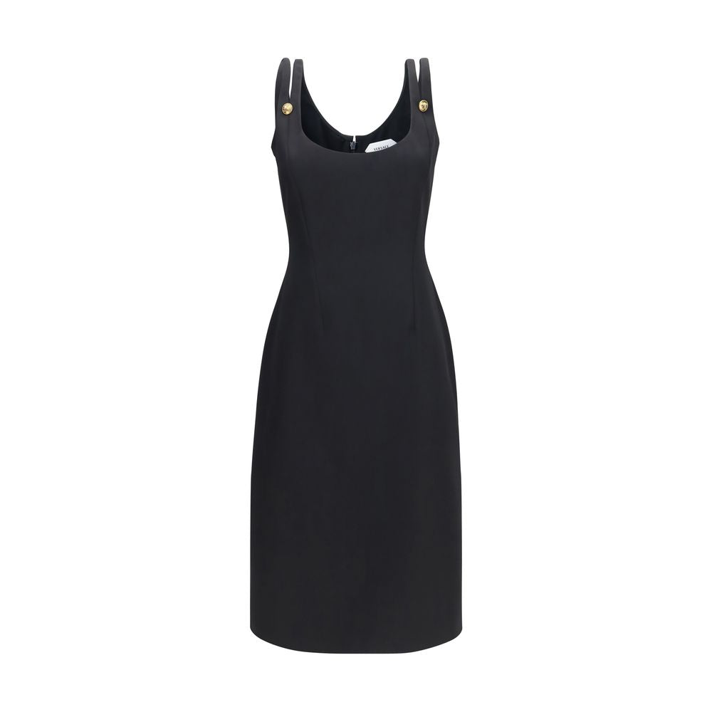 Versace Black Wool Casual Dress