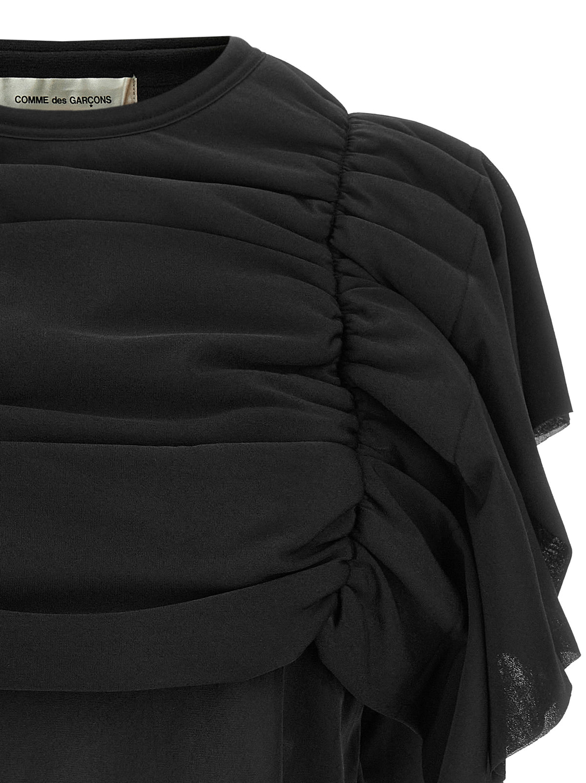 Chemise Comme Des Garçons en polyester noir à motifs