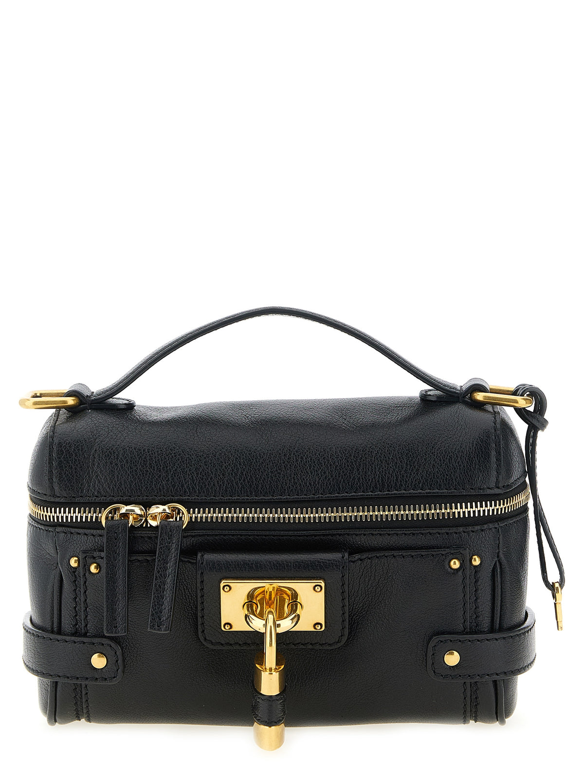 Chloé Schultertasche aus schwarzem Büffelleder