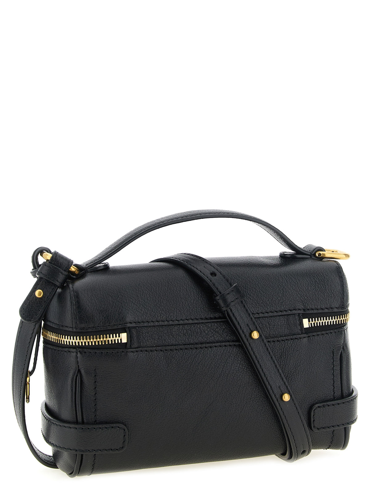 Chloé Schultertasche aus schwarzem Büffelleder