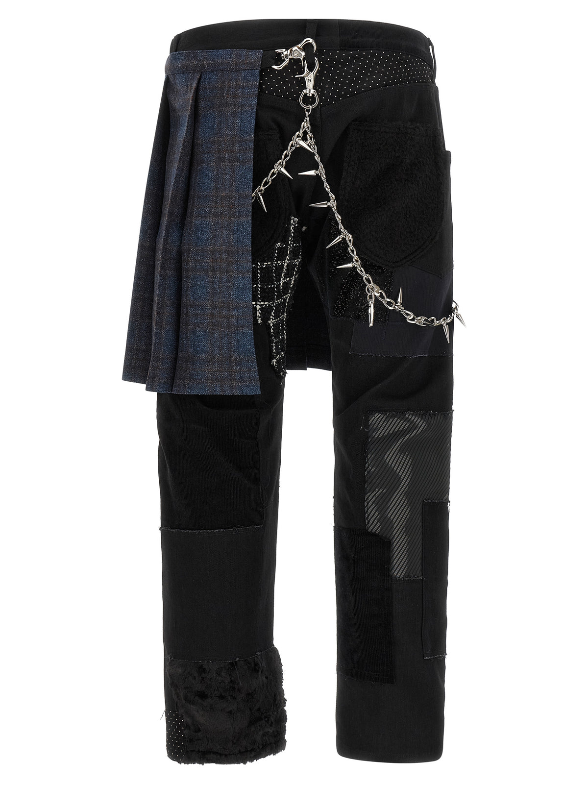 Junya Watanabe Schwarze Baumwoll-Jeans mit geradem Bein