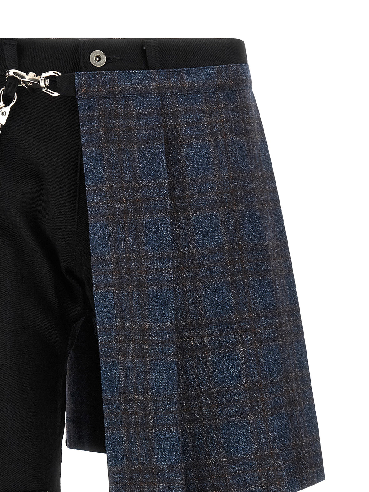 Junya Watanabe Schwarze Baumwoll-Jeans mit geradem Bein