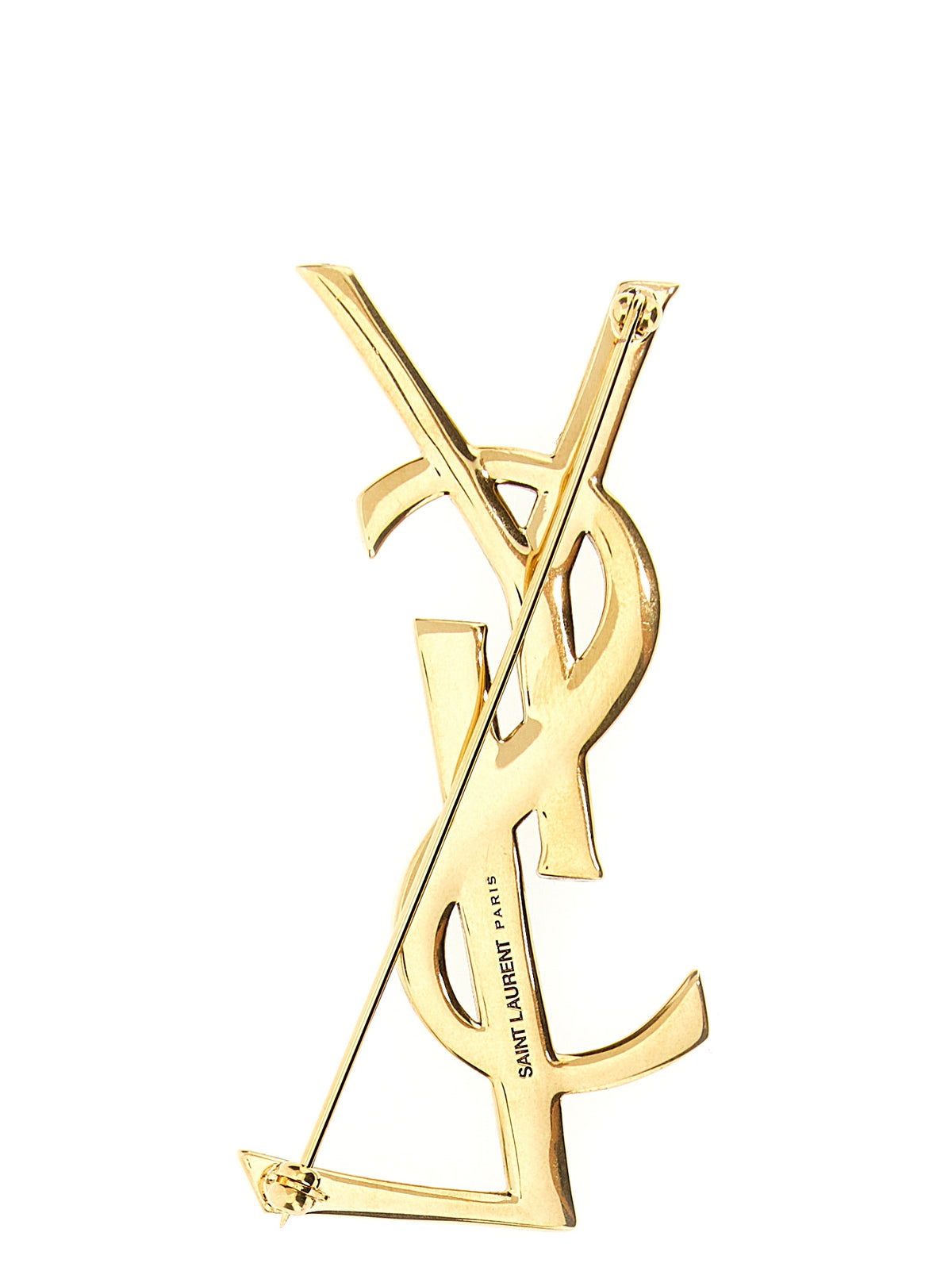 Broche Saint Laurent en laiton doré