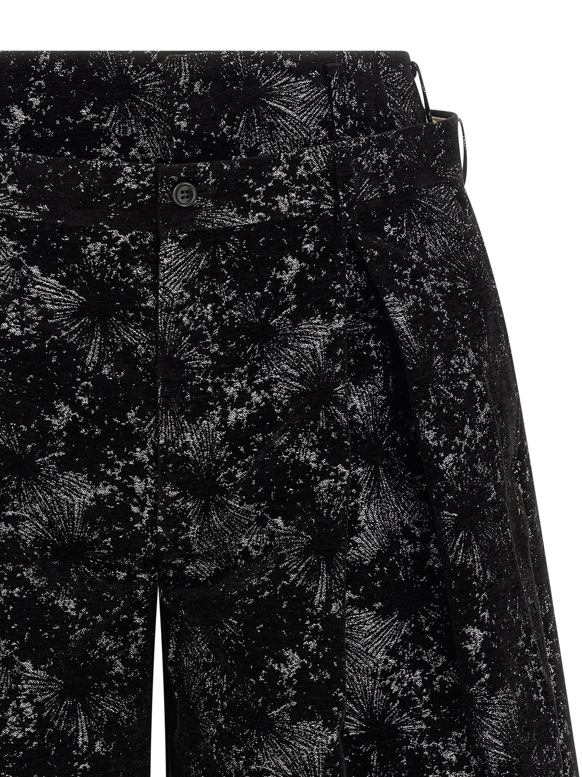 Comme Des Garçons Schwarze Polyester-Bermudashorts