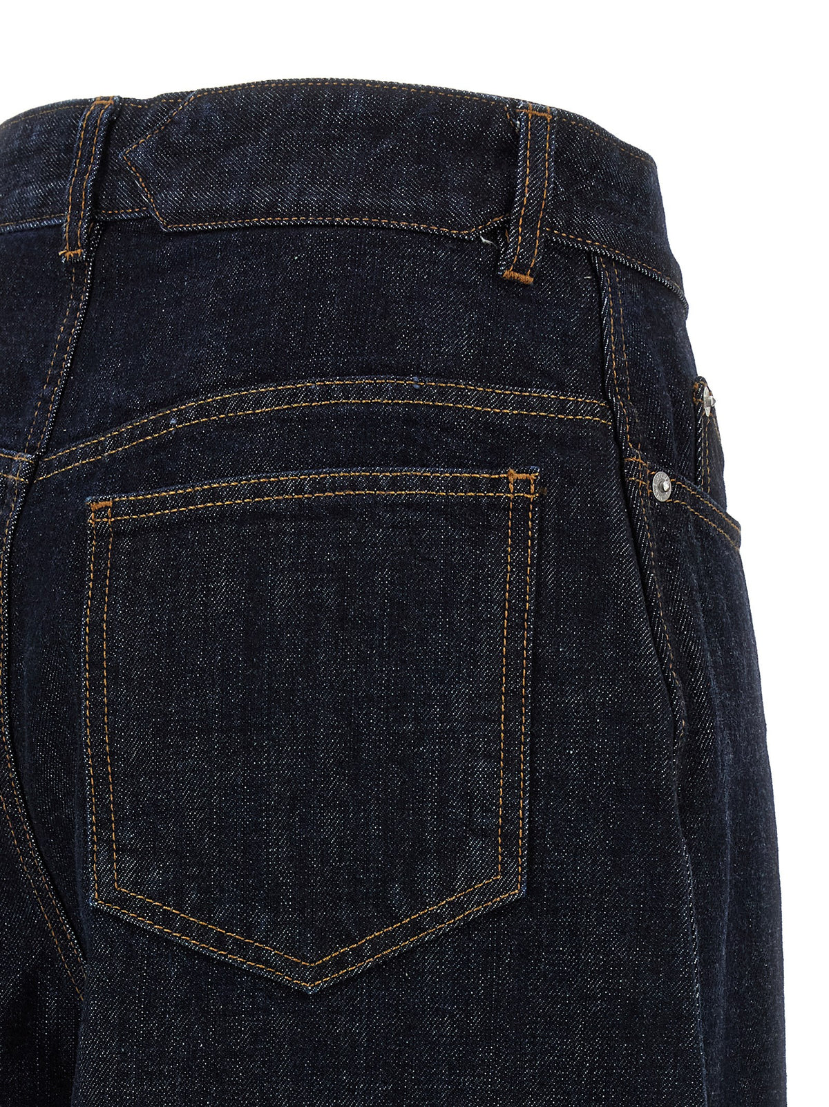 Jean taille haute en coton bleu Jacquemus