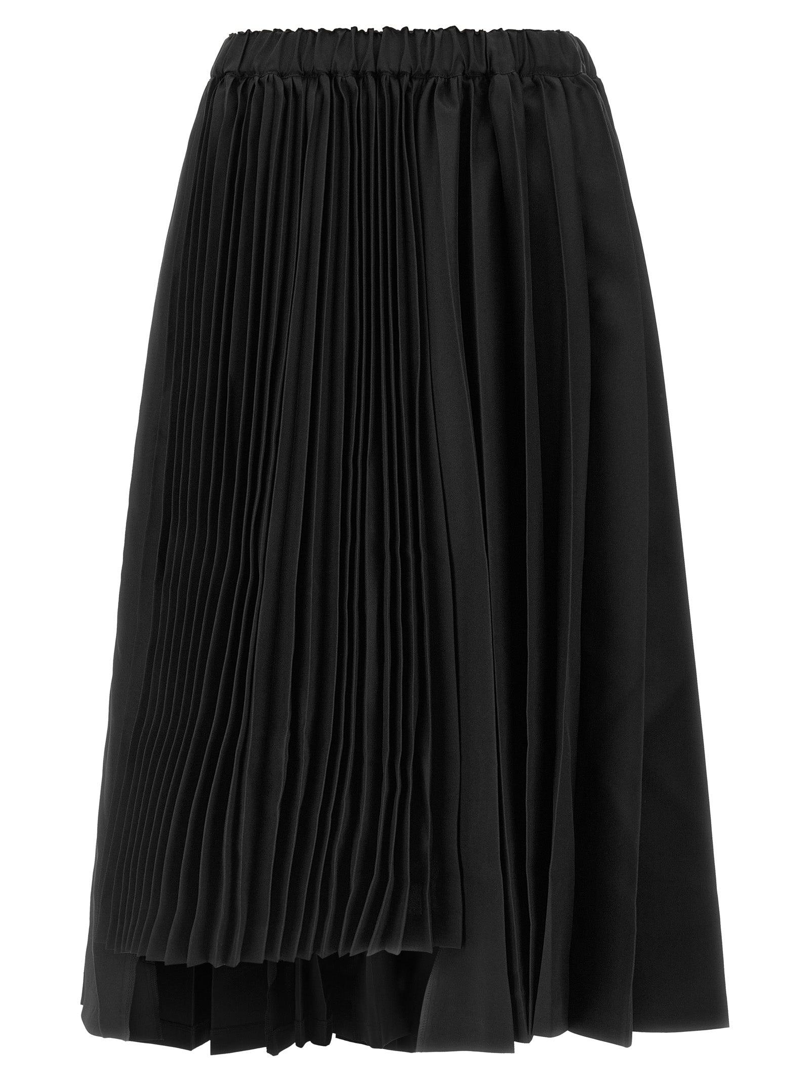 Comme Des Garçons Black Polyester Long Skirt