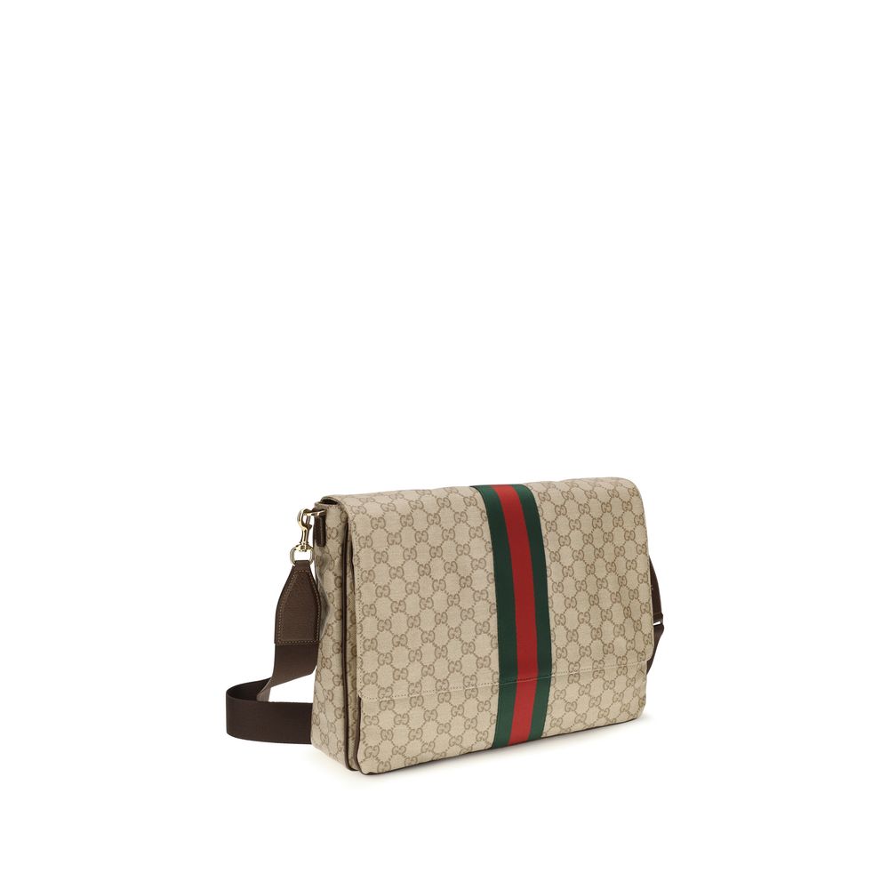 Gucci Schultertasche aus beigem Stoff