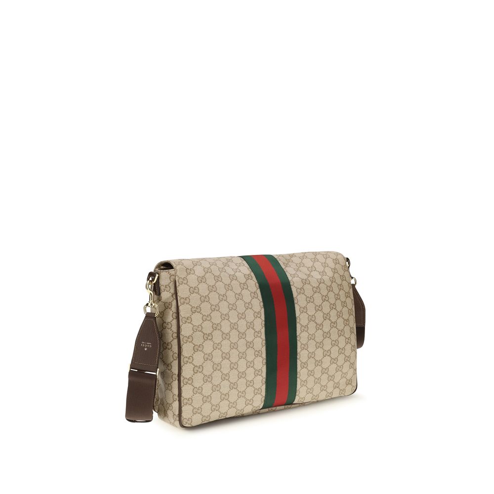 Gucci Schultertasche aus beigem Stoff