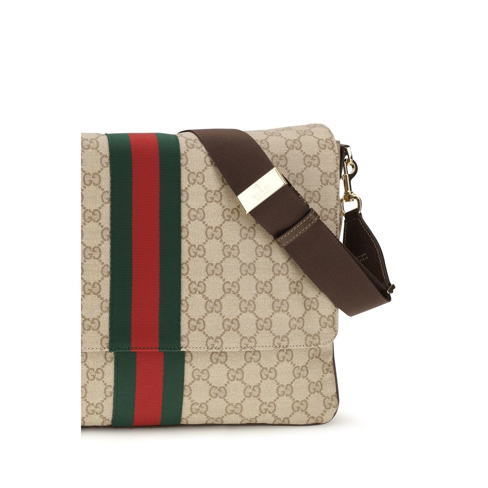 Gucci Schultertasche aus beigem Stoff