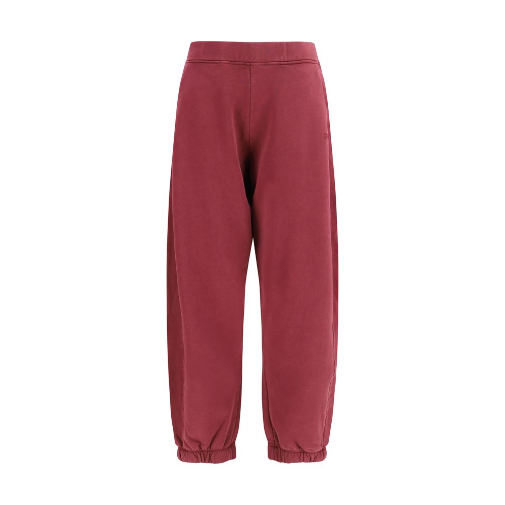 Off-White Purple Cotton Joggers (Workout Pants)