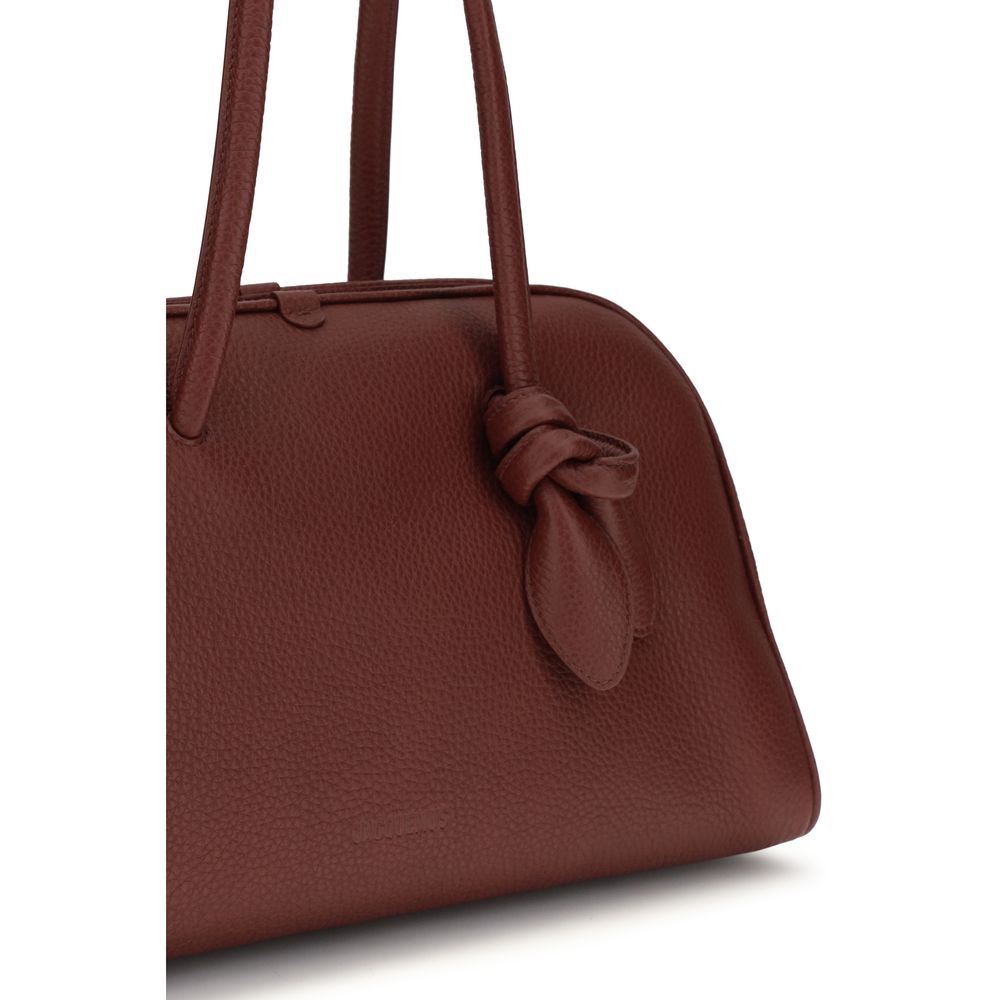 Jacquemus Bordeaux Calf Leather Shoulder Bag