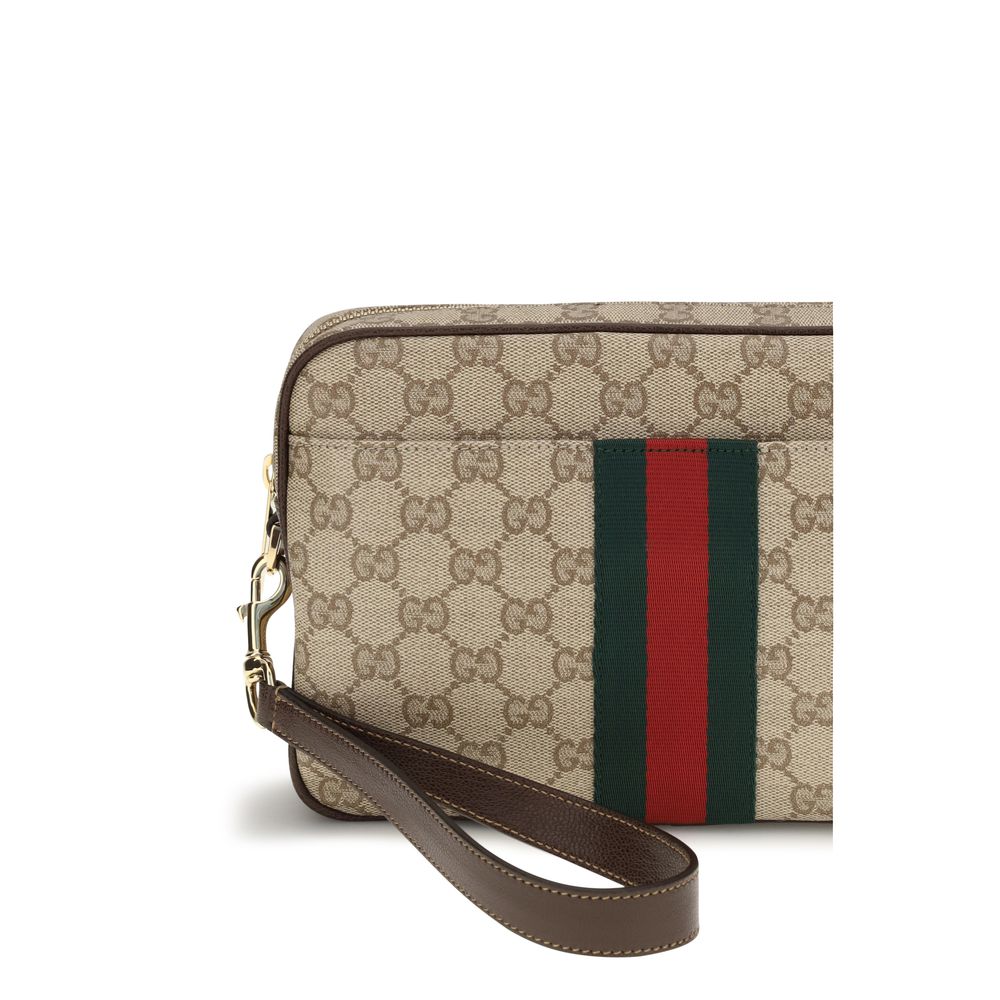 Gucci Schultertasche aus beigem Stoff
