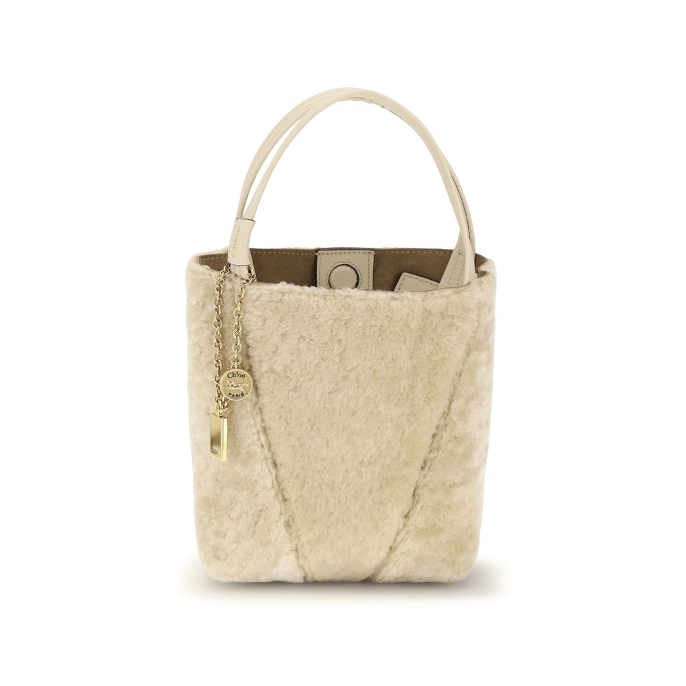 Chloé Beige Calf Leather Bucket Bag