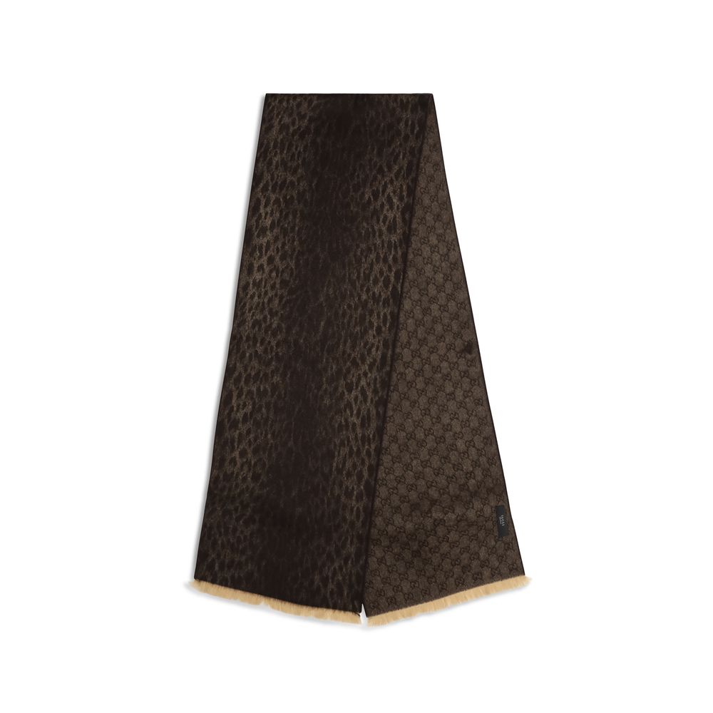 Gucci Brown Wool Scarf