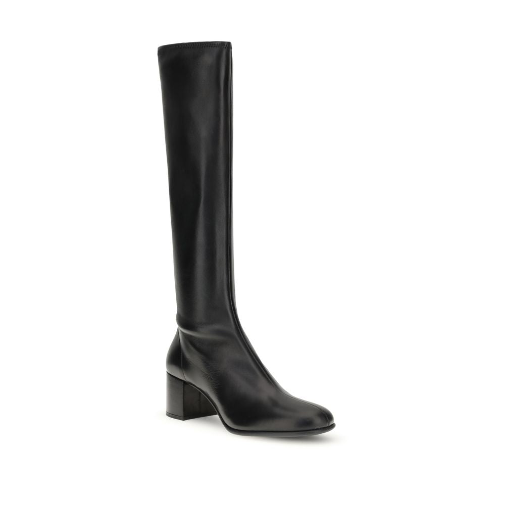 Prada Black Lamb Ankle Boots