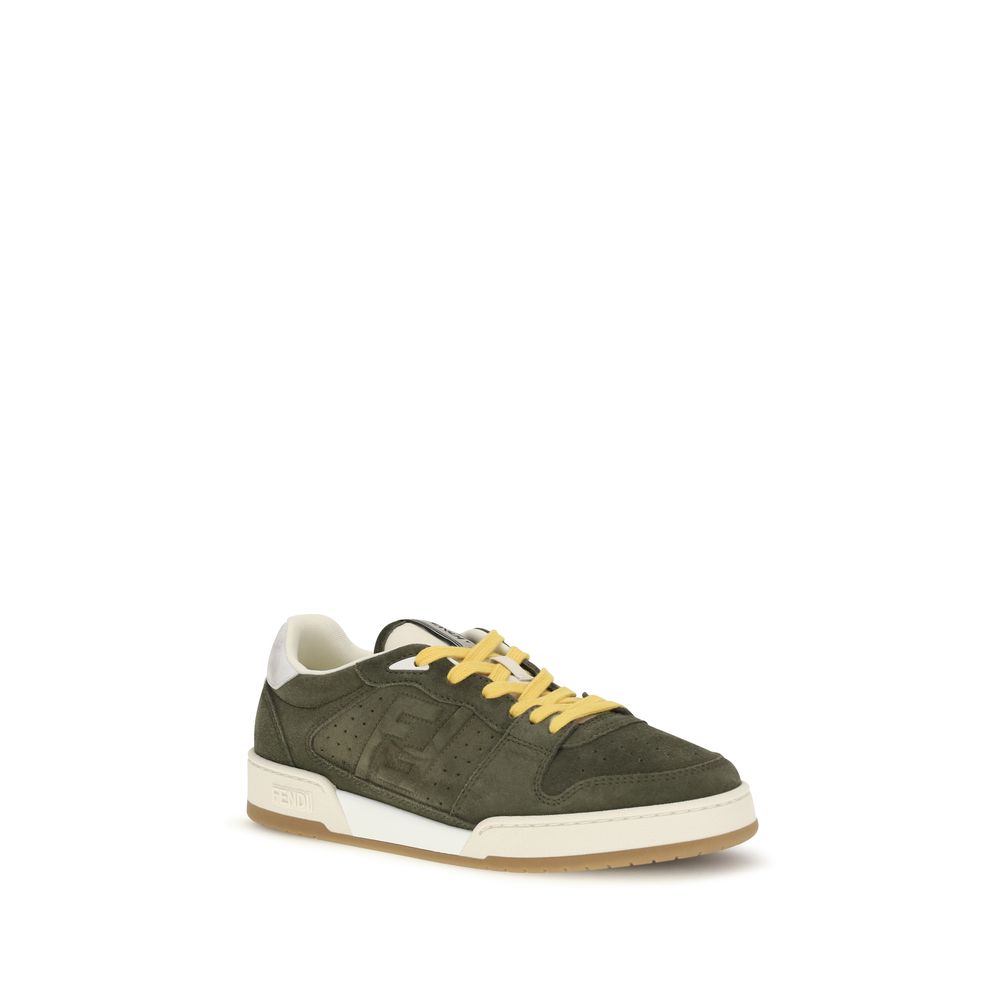 Fendi Bicolor Calf Leather Low Top Sneakers