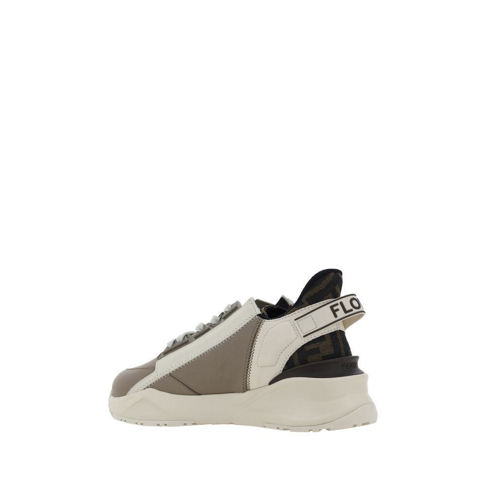 Fendi Brown Calf Leather Athletic Sneakers