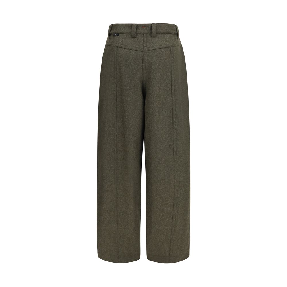 Moncler Grenoble Bicolor Wool Casual Pants