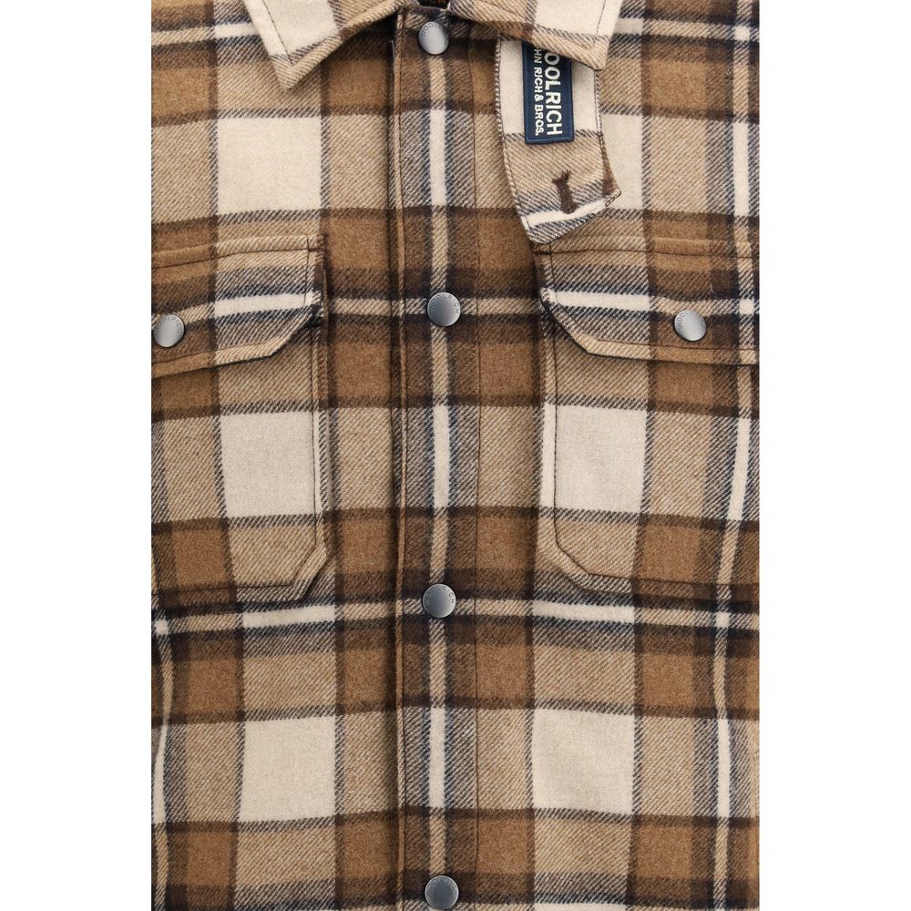 Woolrich Brown Wool Full-Length Jacket