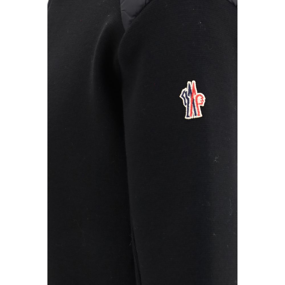 Moncler Grenoble Black Wool Cardigan