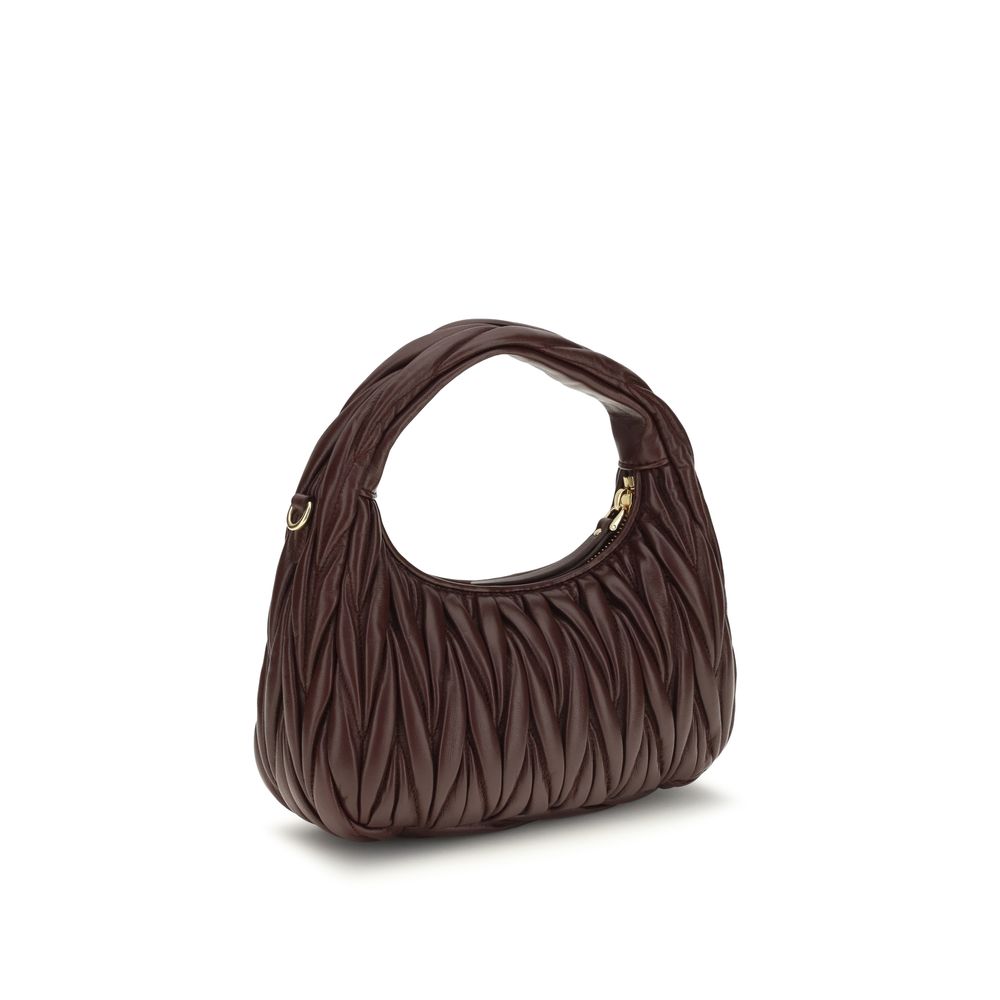 Miu Miu Bordeaux Calf Leather Shoulder Bag
