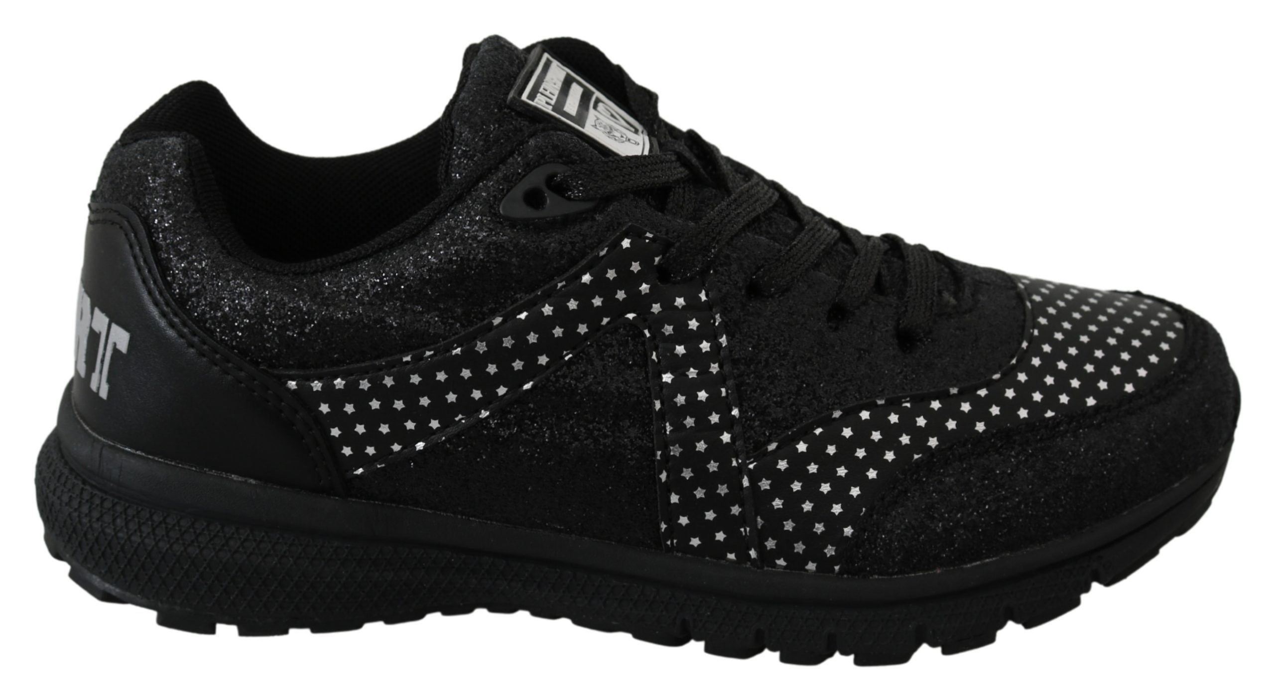 Schwarze Leder-Sneaker „Jasmines“ mit Logo-Detail