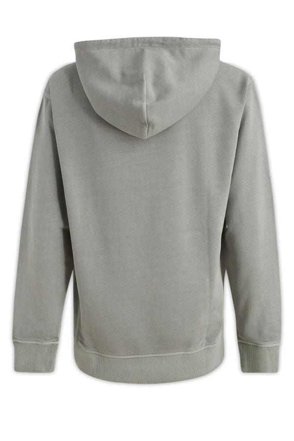 Sweat à capuche gris en coton avec logo