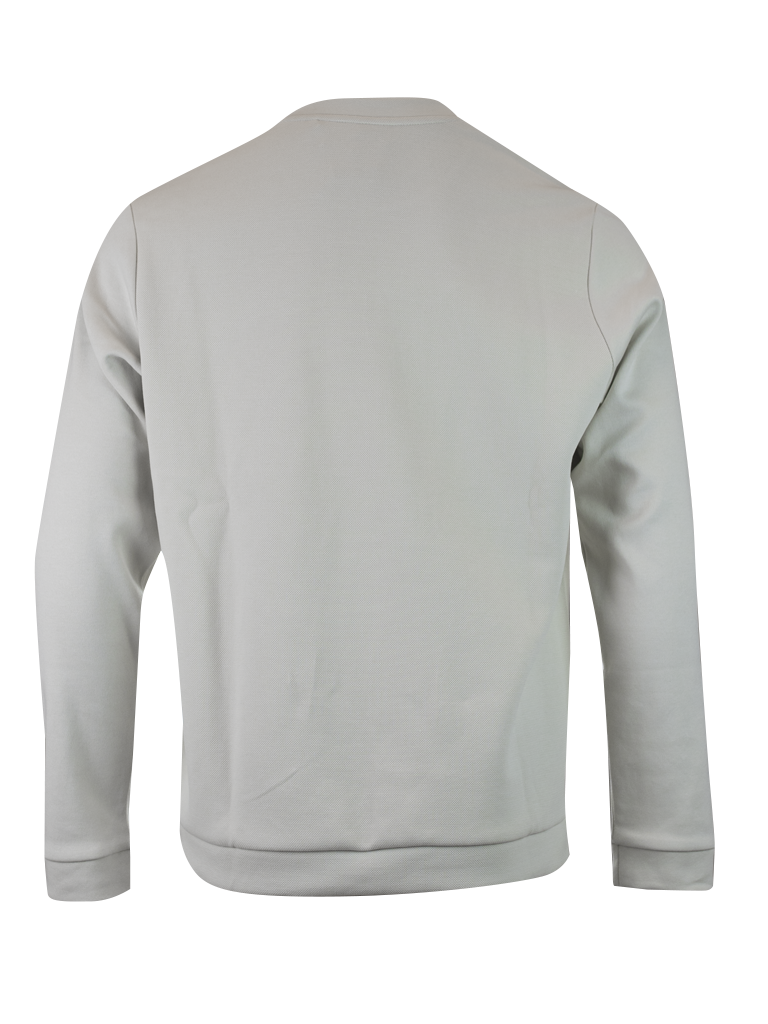 Beige Cotton Sweatshirt with Round Neck by Hugo Boss