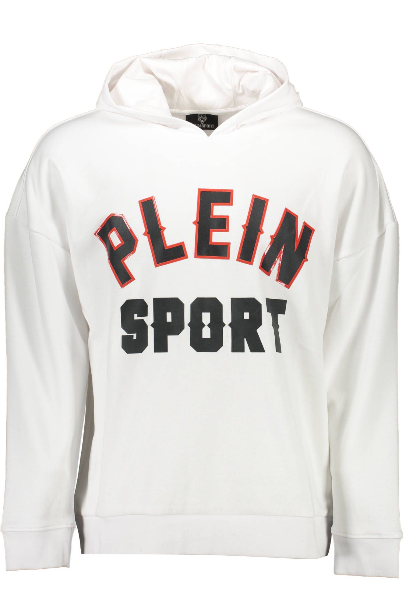 Weißes Baumwoll-Sweatshirt mit auffälligem Logo-Print