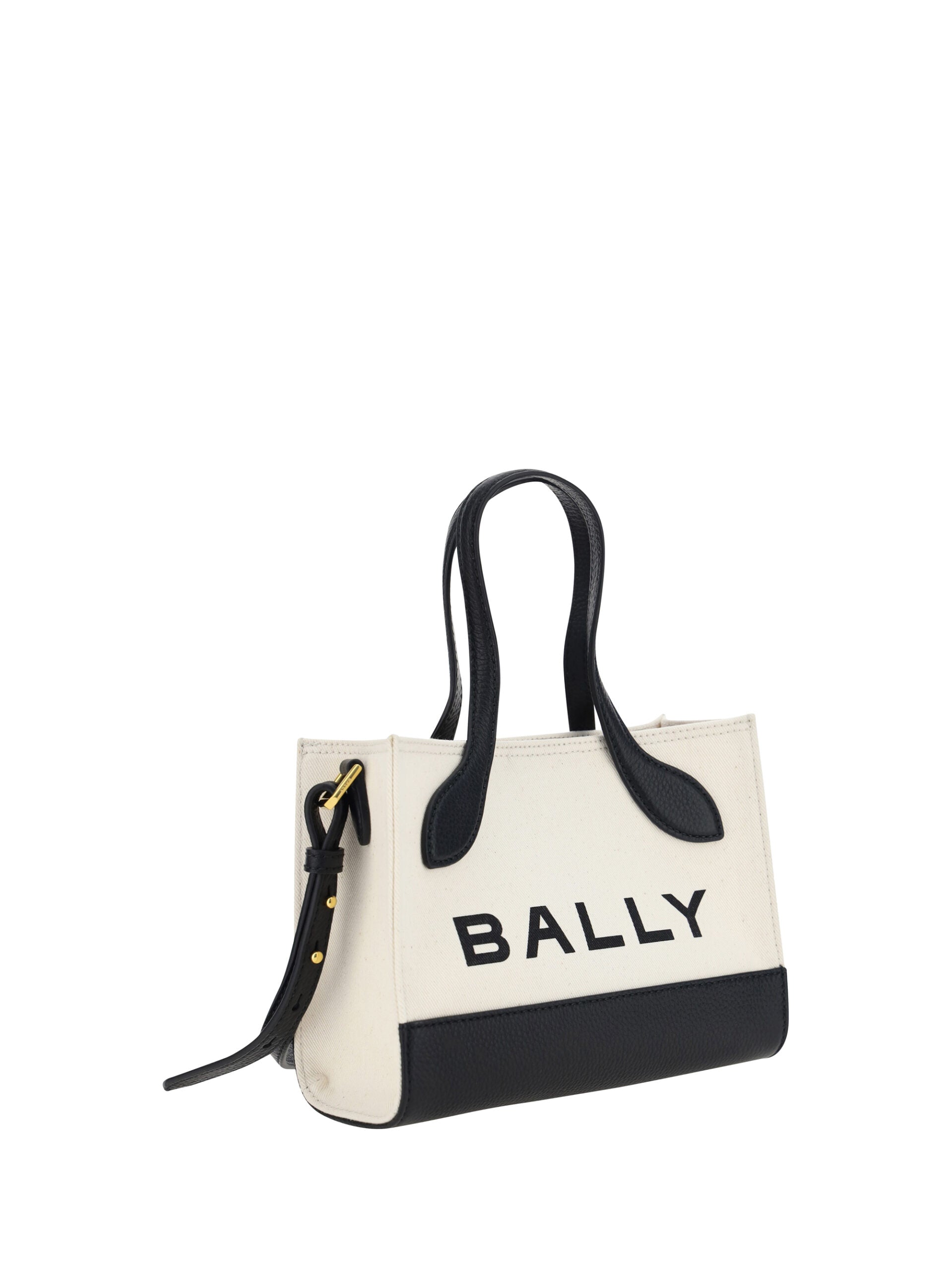 Schwarz-weiße Mini-Handtasche aus Leder mit ikonischem Monogramm