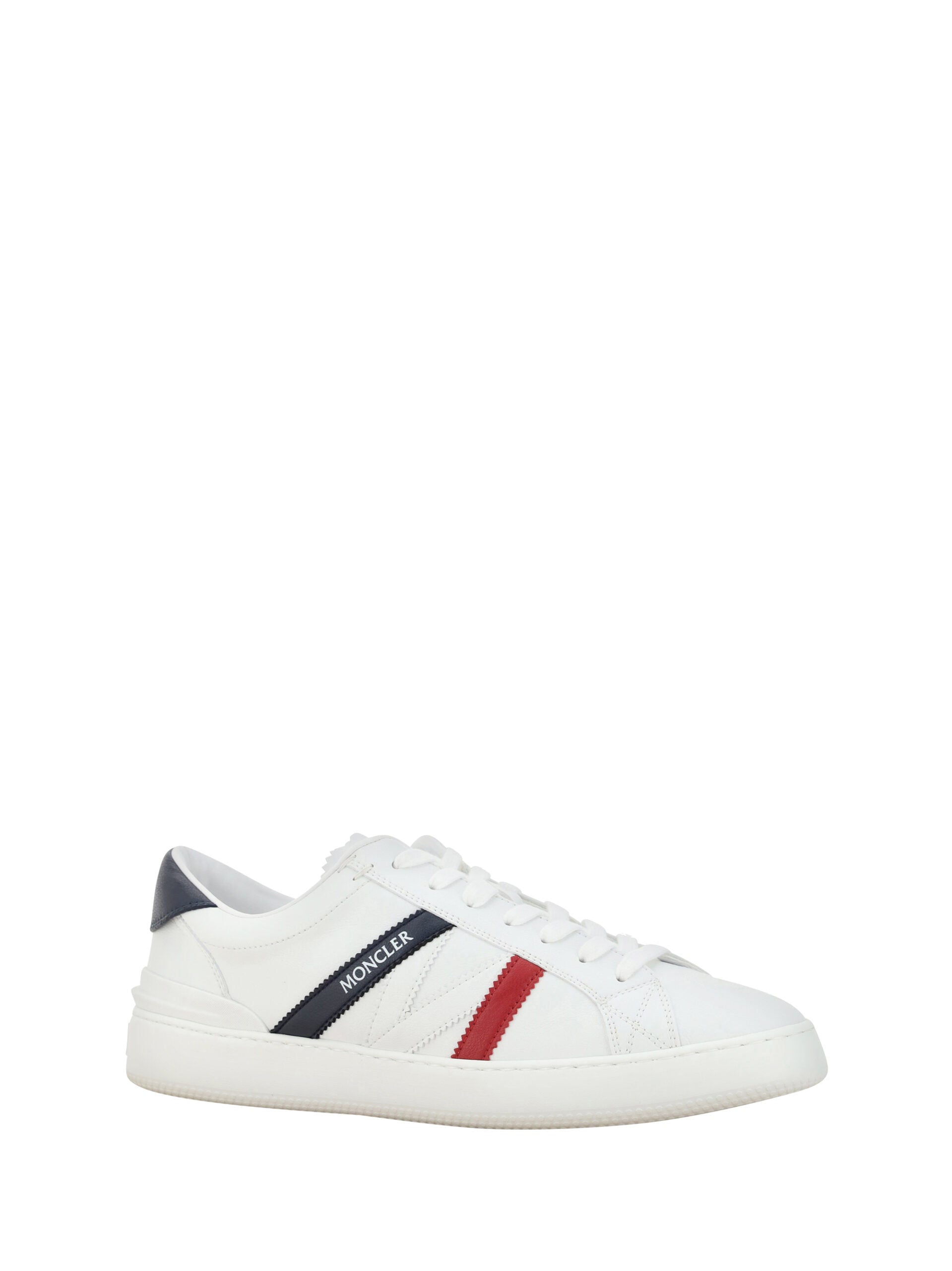 Weiße Monaco Low Top Sneaker aus Synthetik von Moncler