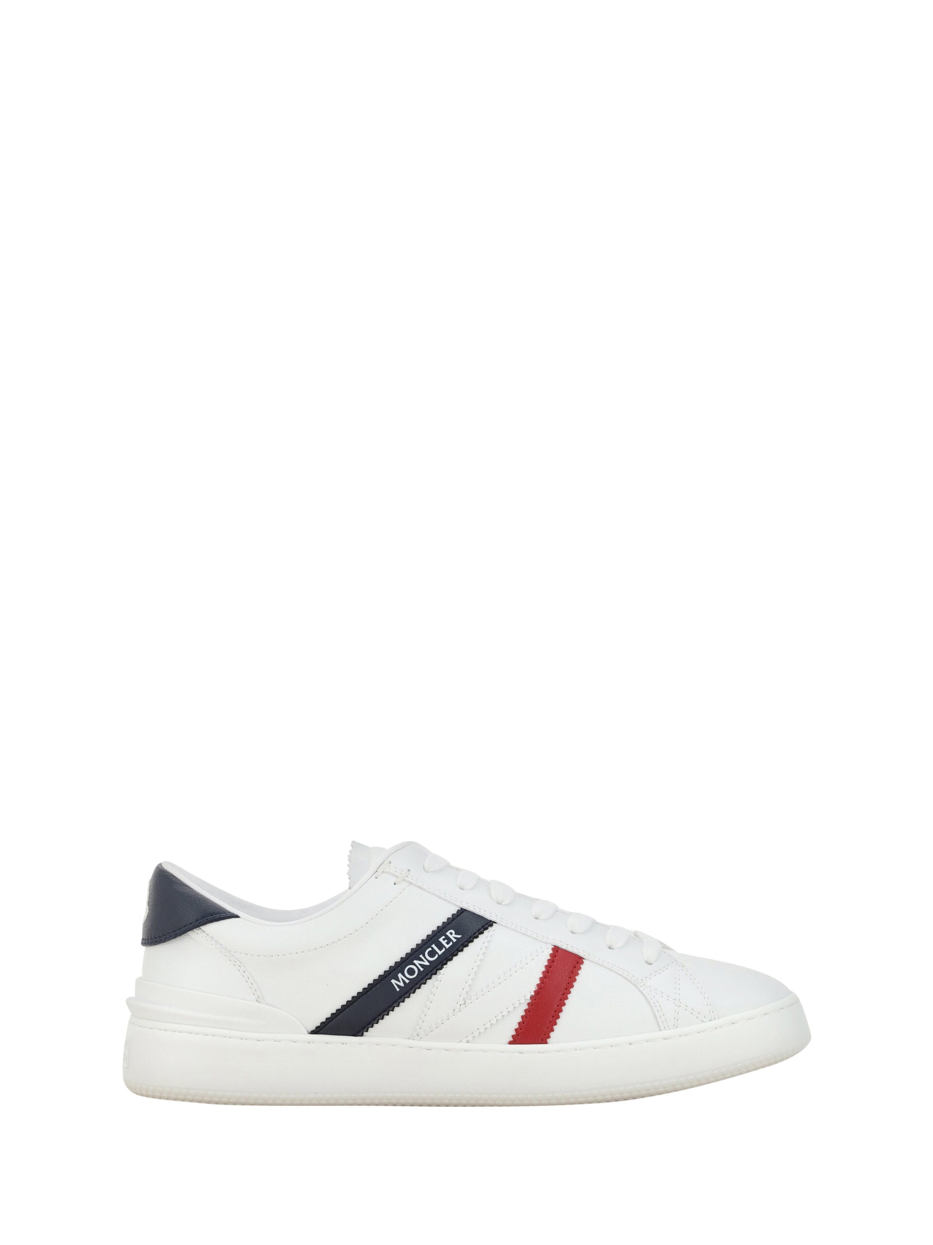 Weiße Monaco Low Top Sneaker aus Synthetik von Moncler