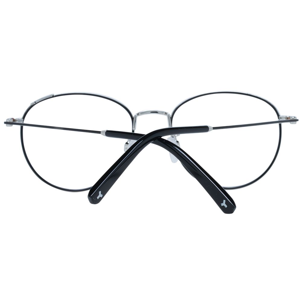 Black Synthetic Round Glasses with Full-Rim Frame