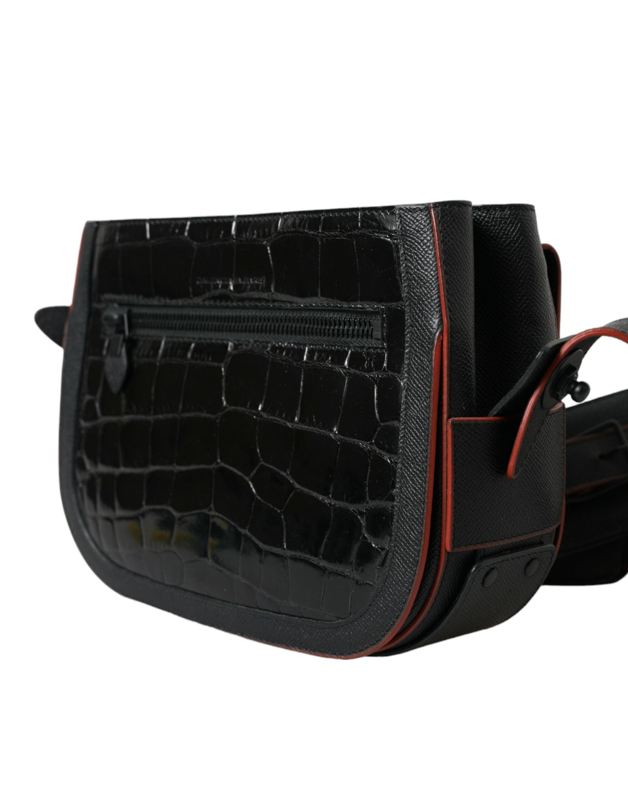 Sac appareil photo à bandoulière en cuir exotique noir Balenciaga
