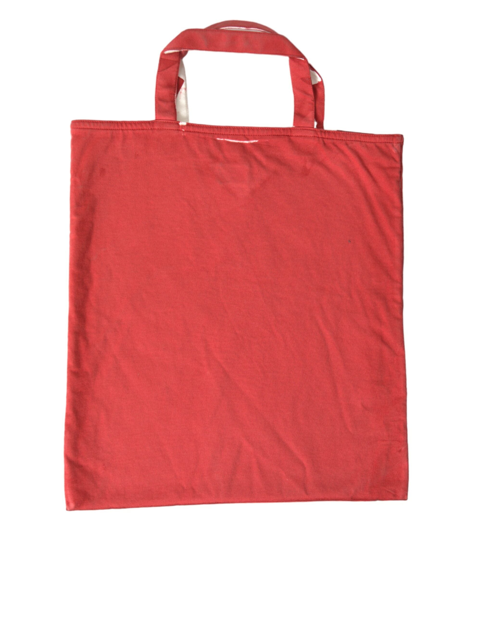 Sac cabas bandoulière en tissu jersey rouge avec logo