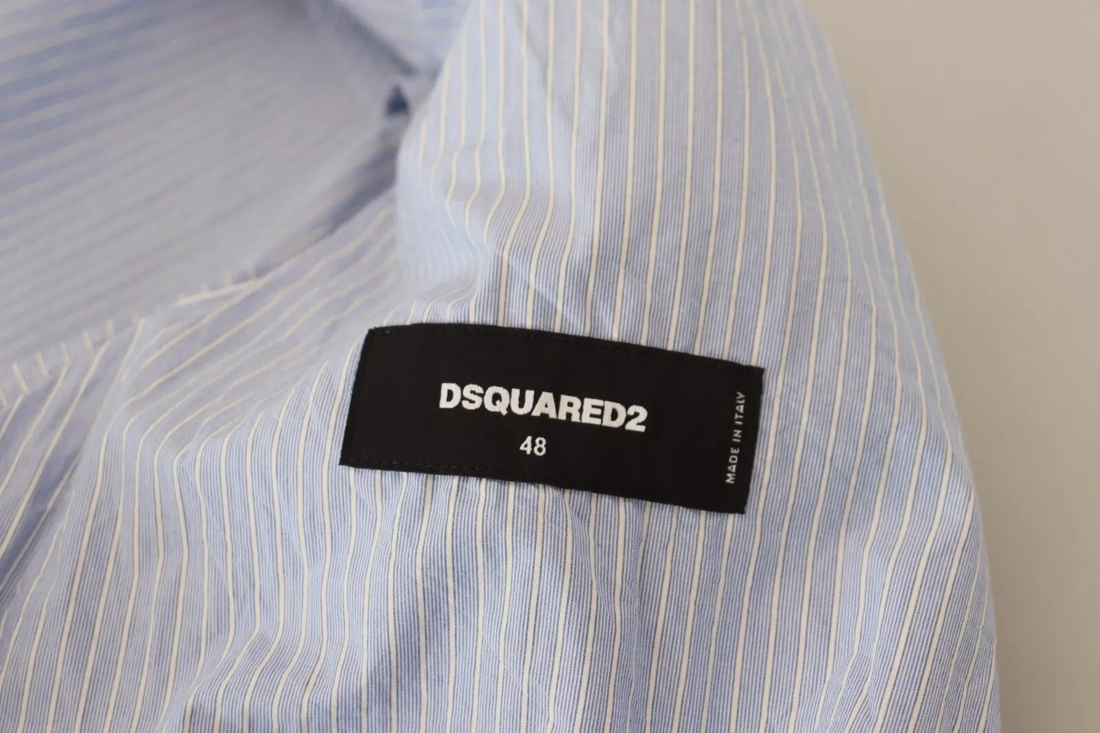 Blauer gestreifter, einreihiger Blazer von DSQUARED2