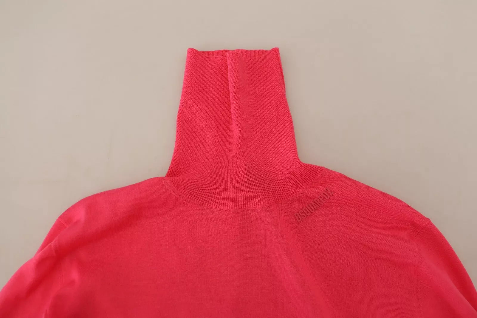 Pinker Rollkragenpullover aus Wolle, Langarm, Casual von DSQUARED2