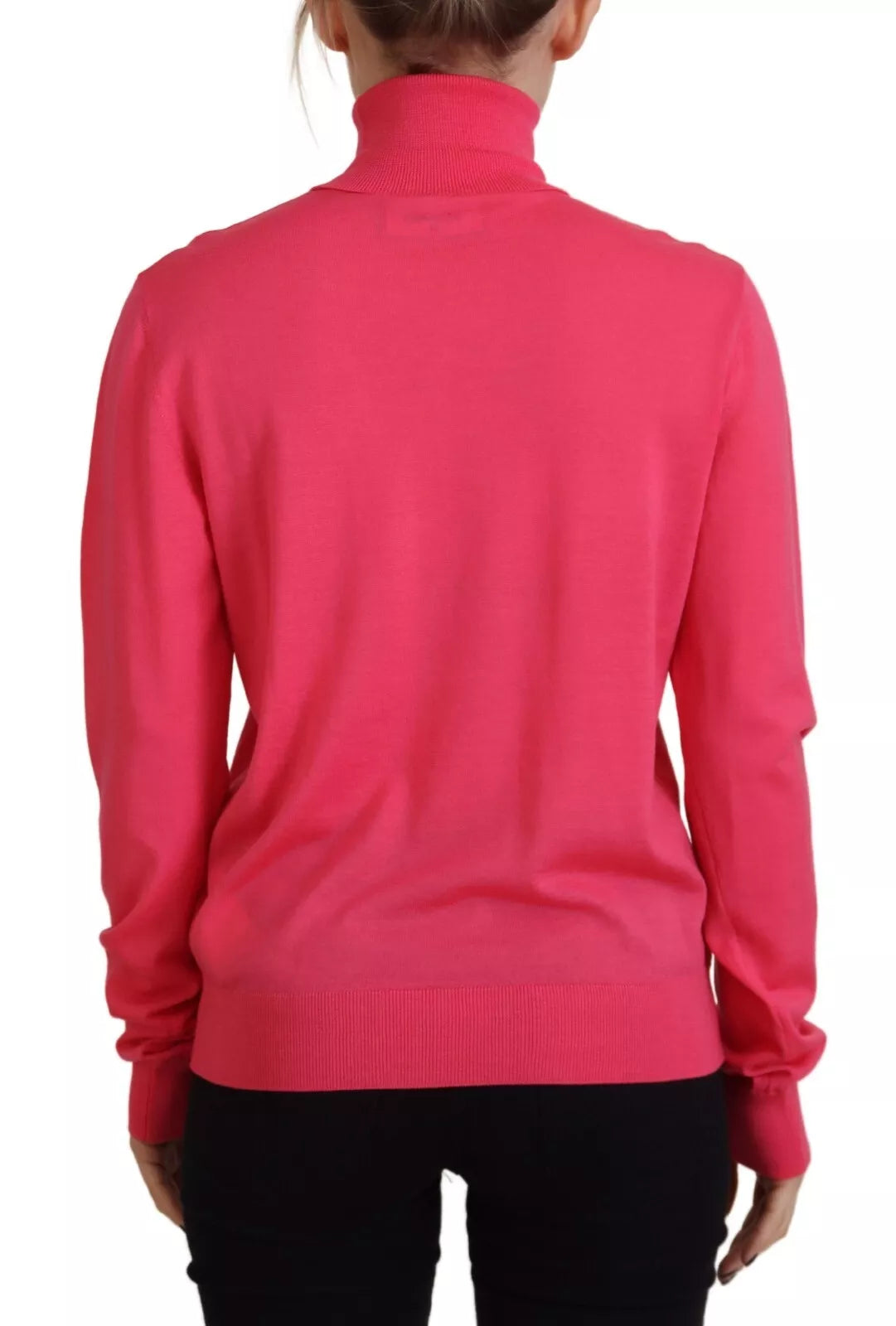 Pinker Rollkragenpullover aus Wolle, Langarm, Casual von DSQUARED2
