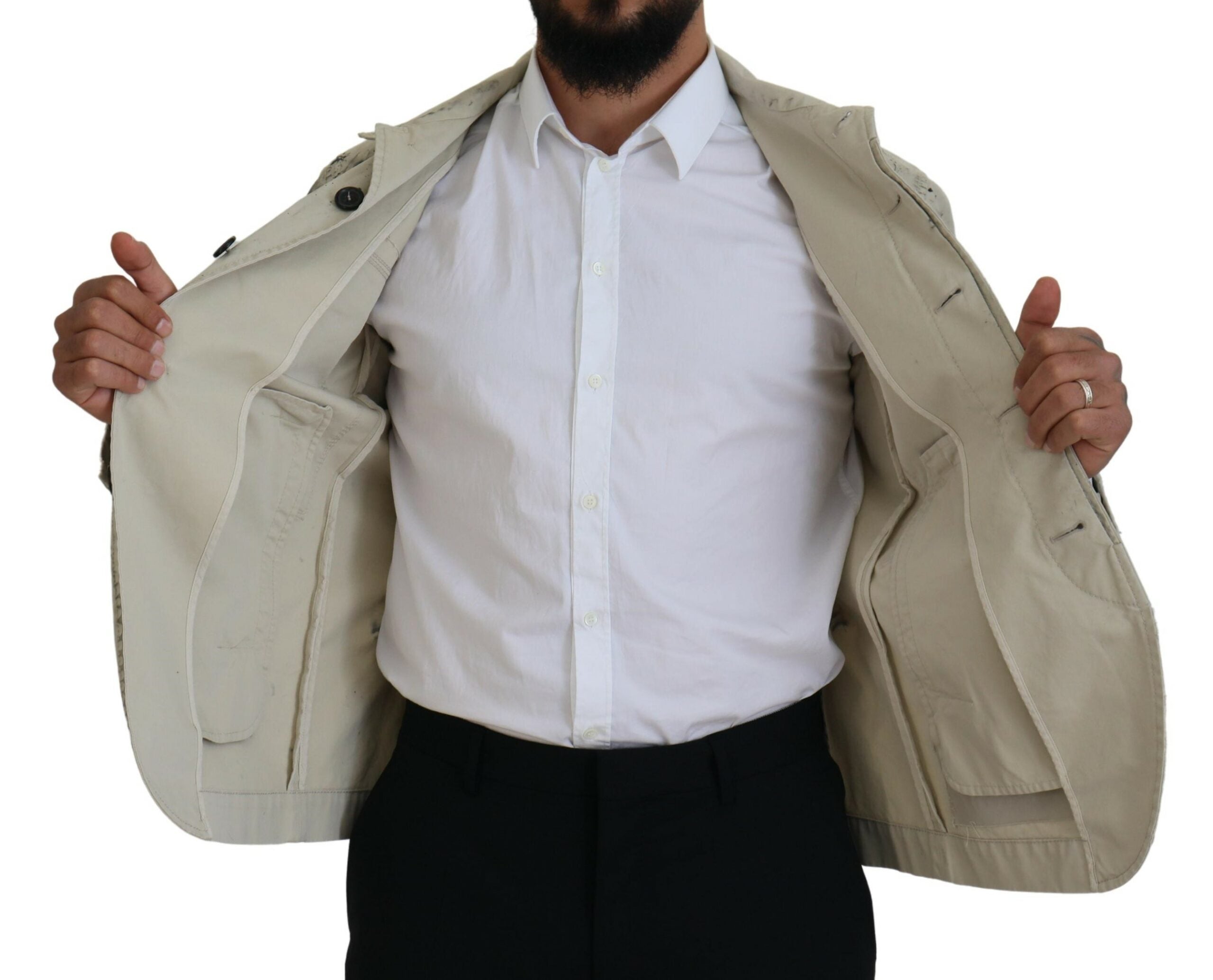 Dsquared² Veste en jean décontractée noire imprimée éclaboussures Off White