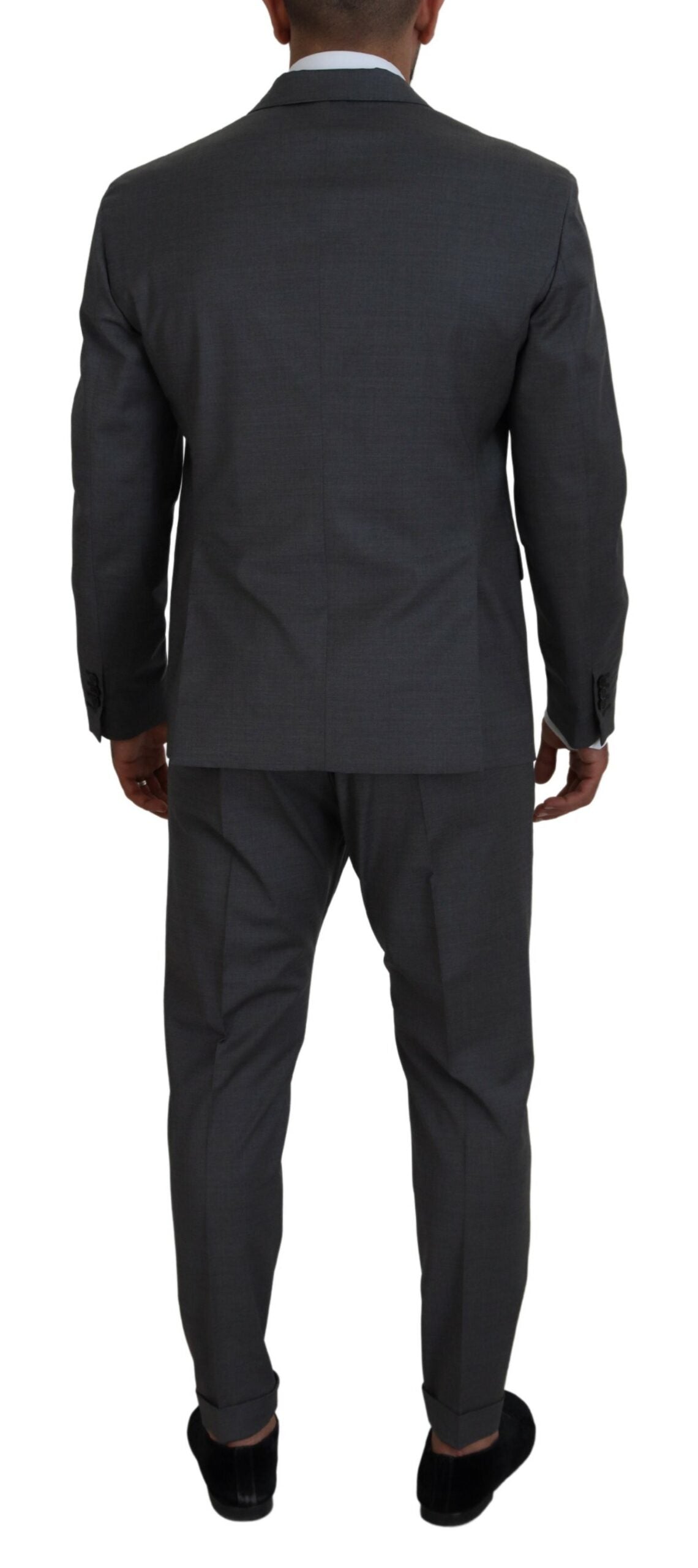 Costume CIPRO deux pièces en laine grise à simple boutonnage