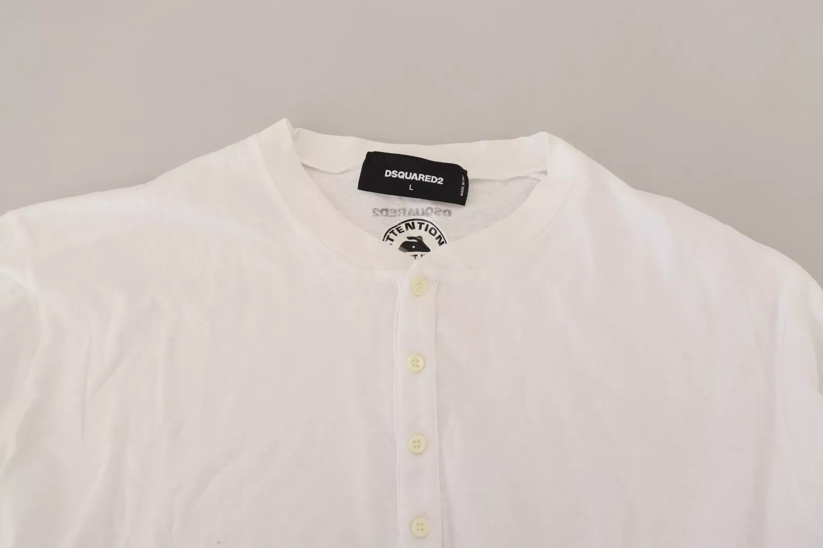 Pull-over blanc en coton et lin à manches longues