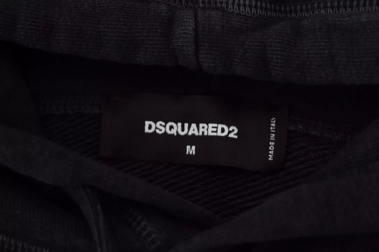 Dsquared² Pull-over à capuche imprimé en coton noir pour homme