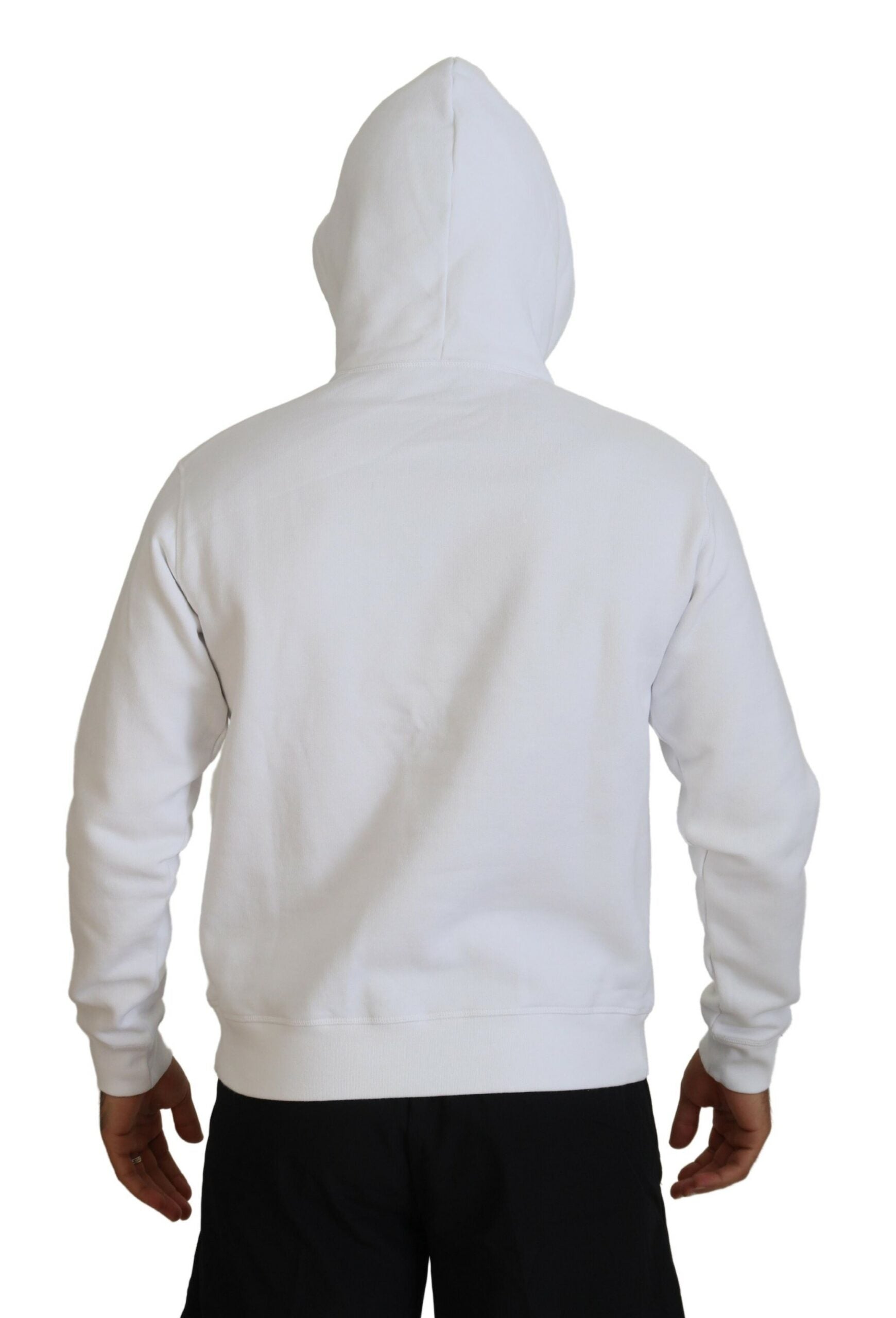 Sweat-shirt Dsquared² en coton blanc à capuche imprimé